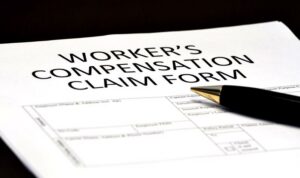 A workers' compensation form.
