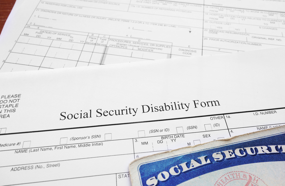 Social Security Disability Lawyer Charlotte, NC - Social Security Disability form and Social Security card