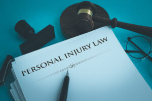 Gavel, stamp, and letterhead for a Hickory Personal Injury Lawyer